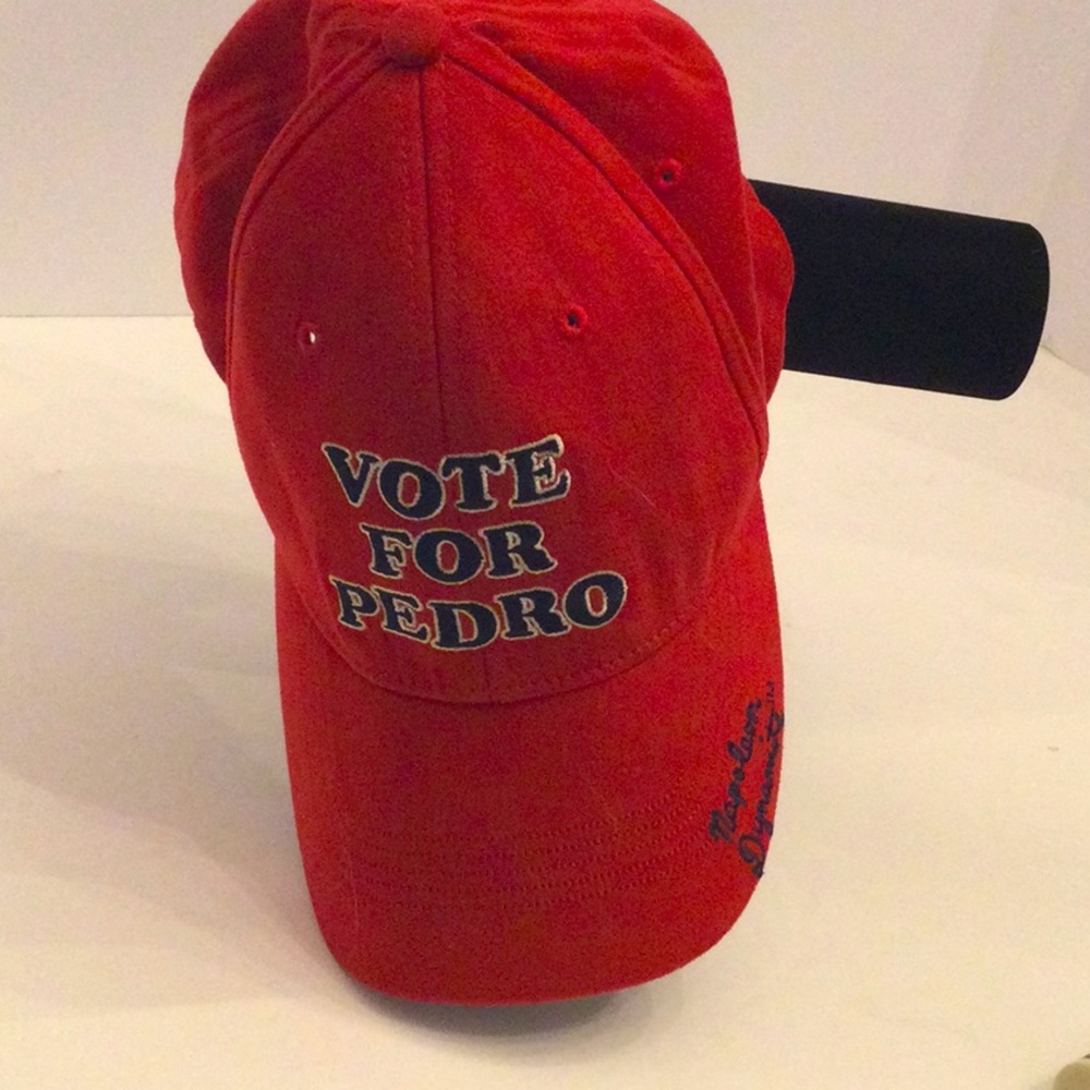 2005 vintage Napoleon Dynamite “Vote for Pedro” ball cap with sewn signature